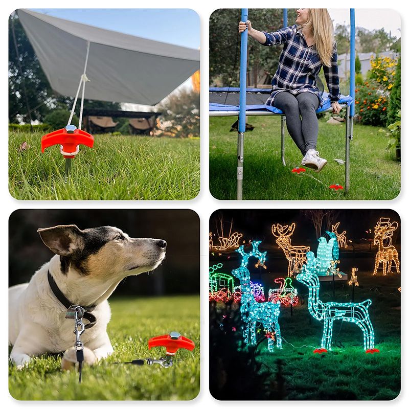 ⛺⛺Aktion zum 1. Mai: 6 kaufen. 6 gratis bekommen⛺20cm große Zeltheringe zum Einschrauben – Bodenanker zum Einschrauben – Bild 7