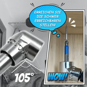 🔥Aktionspreis(Kaufen Sie jetzt 2 und erhalten Sie 2 gratis)🔥🔧105-Grad-Winkelbohreradapter - Flexibler Adapter