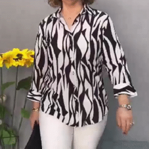 Lässige Damenbluse mit Print und 7/8-Ärmeln