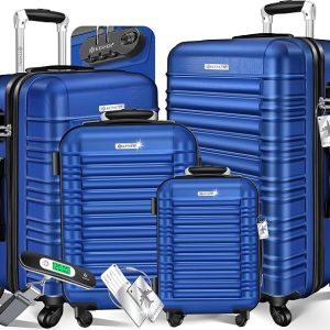 🔥 Festliche Angebote | KESSER® 4-teiliges Hartschalen-Kofferset (S–XL) ABS-Trolley mit 4 Rollen & Teleskopgriff